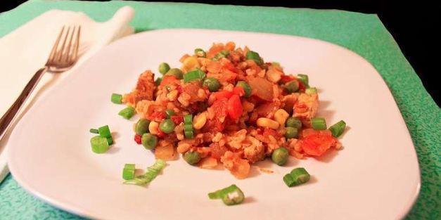 овощная паэлья с грибами