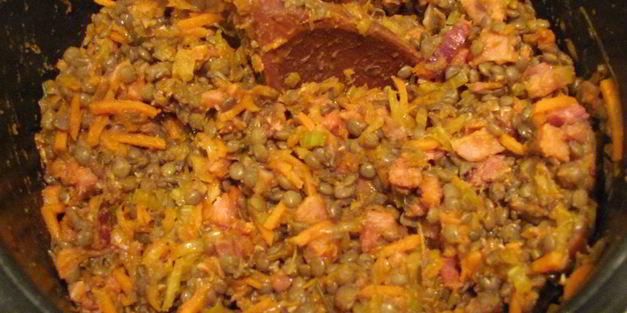 овощной плов из чечевицы