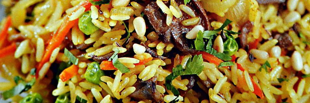 Овощной плов с грибами