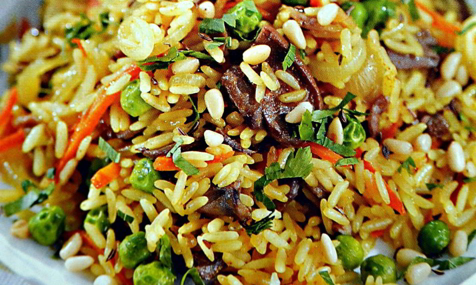 Рецепт овощной плов с грибами