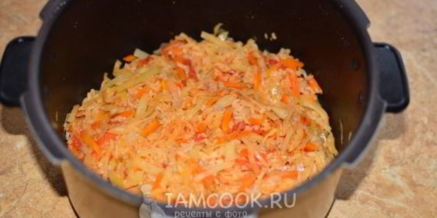 овощной плов в мультиварке