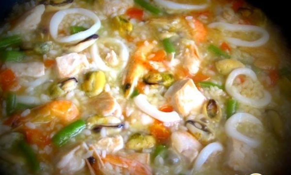 Рецепт паэлья с курицей и морепродуктами