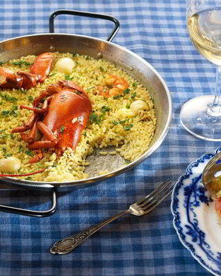 Паэлья с омаром