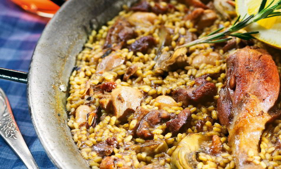 Рецепт паэлья с уткой и артишоками