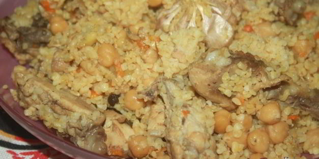 пилав из курятины с булгуром и нутом