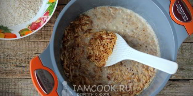 пилав из пасты орзо и риса