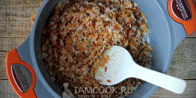 пилав из пасты орзо и риса
