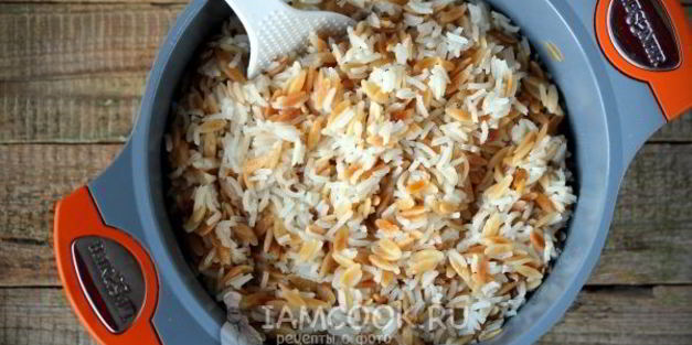 пилав из пасты орзо и риса