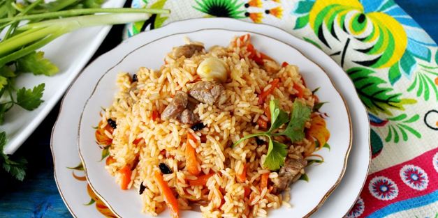 плов из баранины в казане