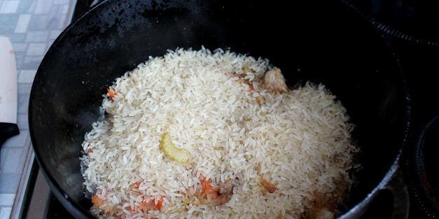 плов из баранины в казане