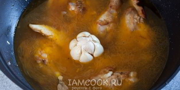 плов из бурого риса с курицей