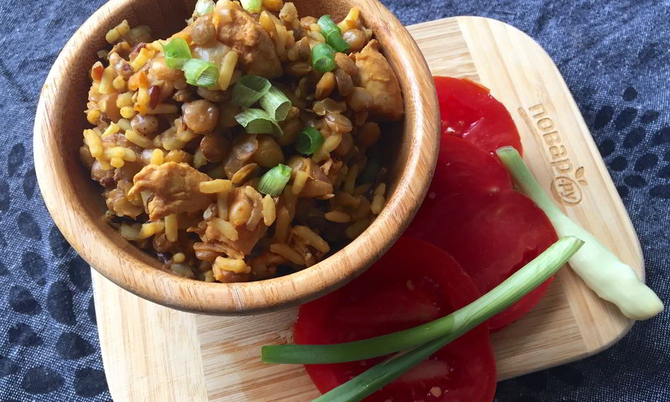 Рецепт плова иза чечевиц с курицея в мультиварке