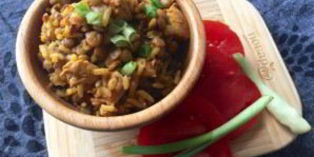 плов из чечевицы с курицей в мультиварке