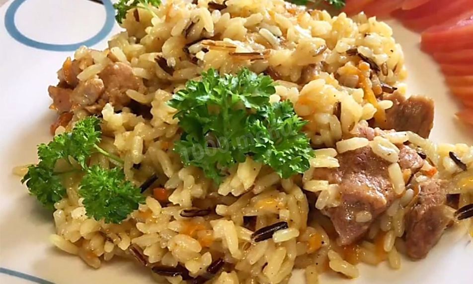 Рецепт плов из дикого риса с мясом