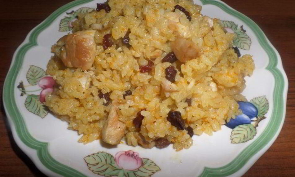 Рецепт плов из индейки с изюмом