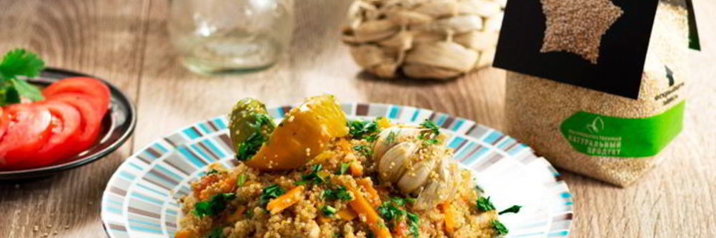 Плов из киноа с курицей