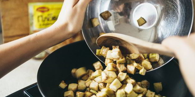 плов с баклажанами