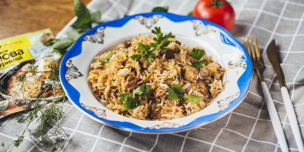 плов с баклажанами