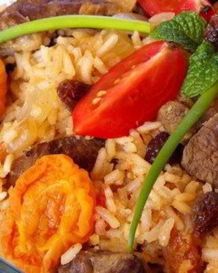 Плов с бараниной и нутом