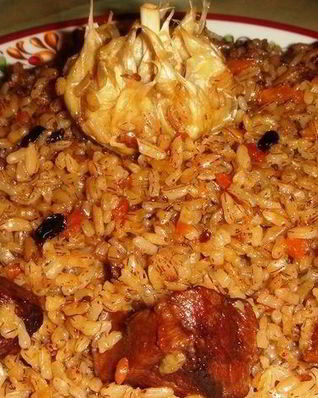 Плов с чесноком