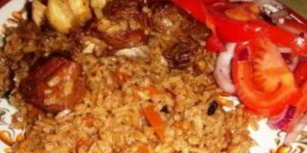 плов с чесноком