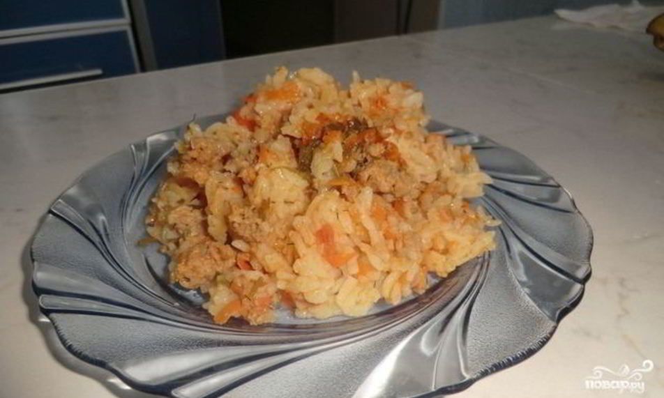 Рецепт плов с фаршем в мультиварке