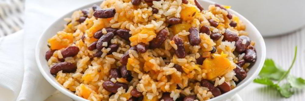 Плов с фасолью и тыквой