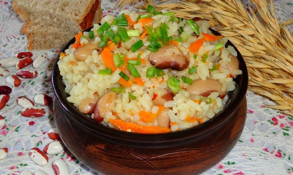 Рецепт плов с фасолью