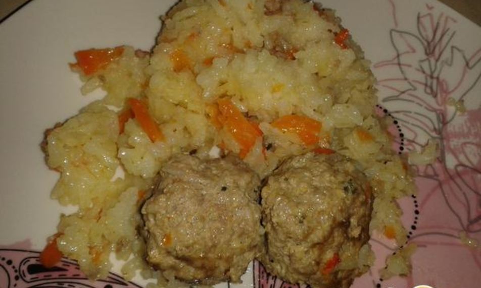 Рецепт плова с фрикадельками