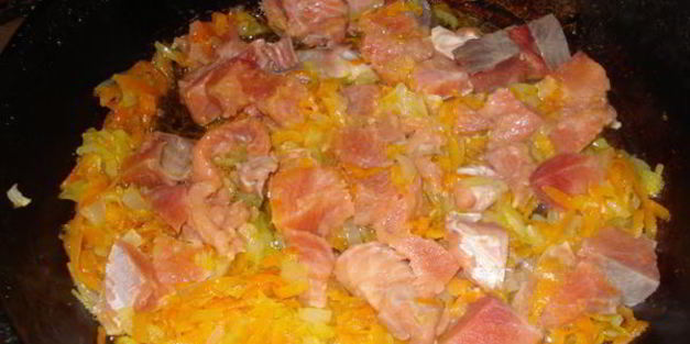 плов с горбушей