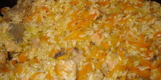 плов с горбушей