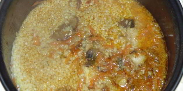 плов с грибами и курицей в мультиварке