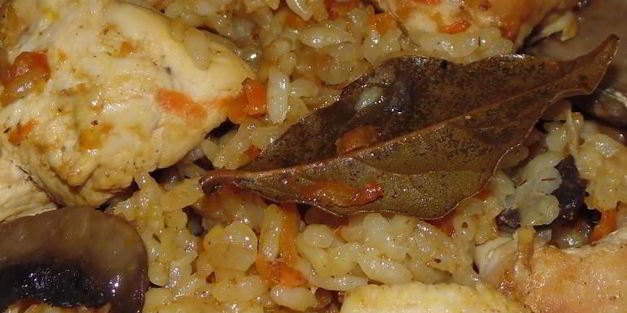 плов с грибами и курицей в мультиварке