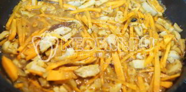 плов с грибами