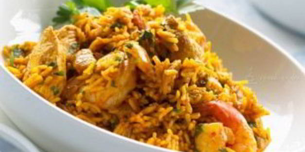 плов с креветками