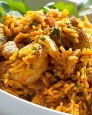 Плов с курицей и овощами