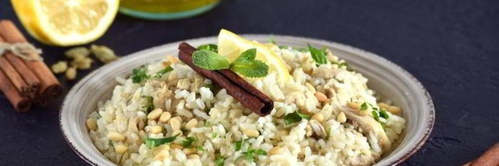 Плов с лимоном и кедровыми орешками