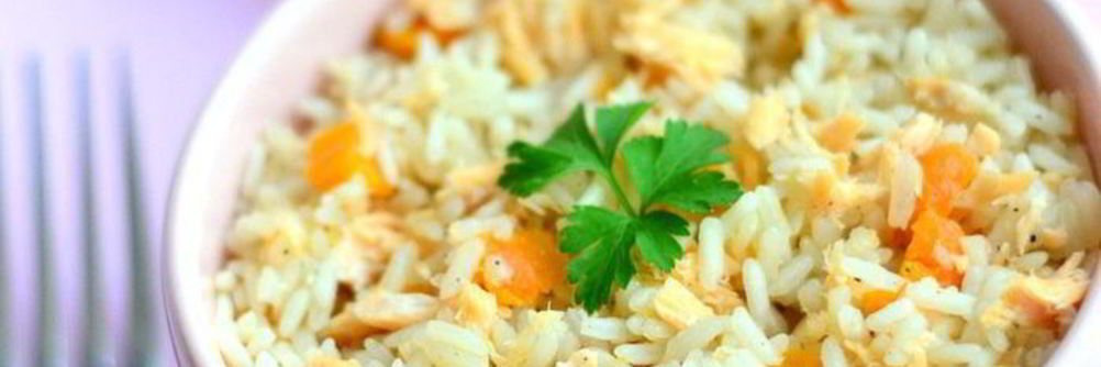 Плов с лососем