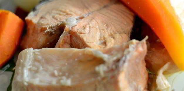 плов с лососем