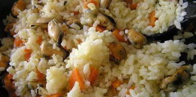 плов с мидиями и шалфеем