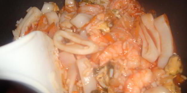 плов с морепродуктами в мультиварке