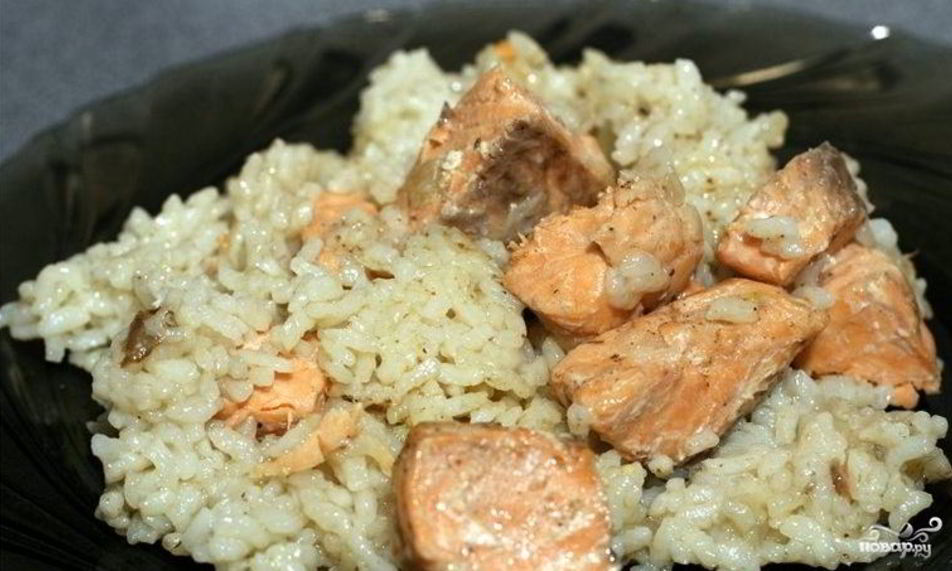 Рецепт плов с рыбой в мультиварке