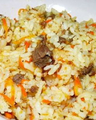 Плов с тушенкой в мультиварке