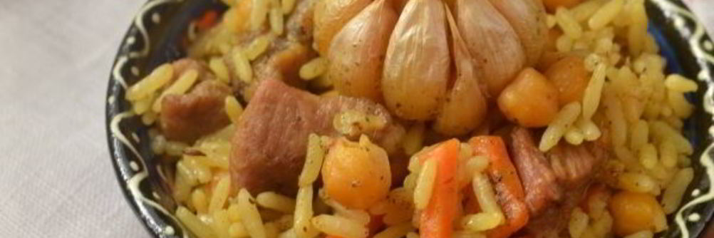 Плов со свининой и нутом