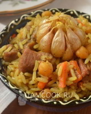 Плов со свининой и нутом