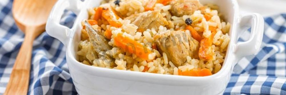 Плов в утятнице с курицей