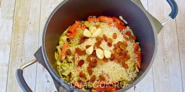 постный плов с овощами