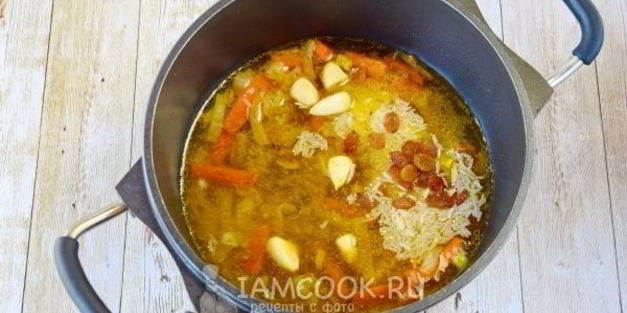 постный плов с овощами