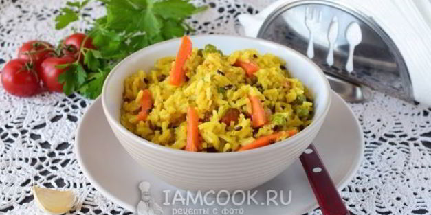 постный плов с овощами