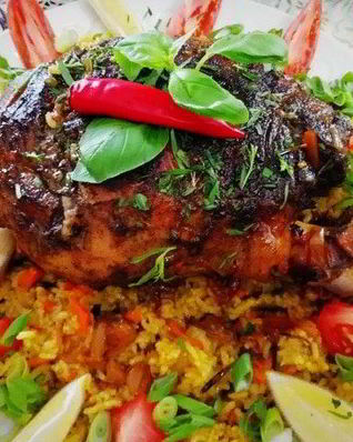 Разобранный плов с бараниной